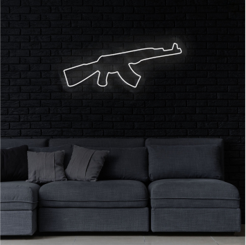 WELCOME TO FAVELAS AK - 47 DECORAZIONE IDEA REGALO INTERIOR DESIGN ARREDAMENTO INSEGNA NEON FLEX LED LUMINOSA 220V