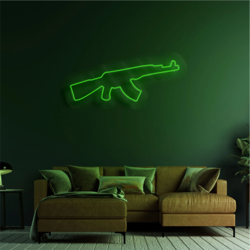 WELCOME TO FAVELAS AK - 47 DECORAZIONE IDEA REGALO INTERIOR DESIGN ARREDAMENTO INSEGNA NEON FLEX LED LUMINOSA 220V