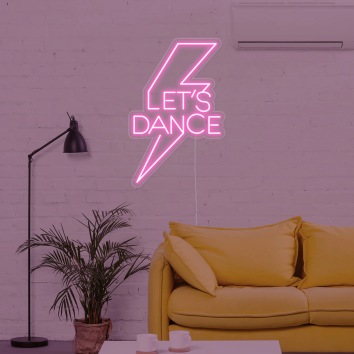 LET'S DANCE SI BALLA PARTY FESTA CLUB DISCOTECA IDEA REGALO INTERIOR DESIGN ARREDAMENTO INSEGNA NEON FLEX LED LUMINOSA 220V